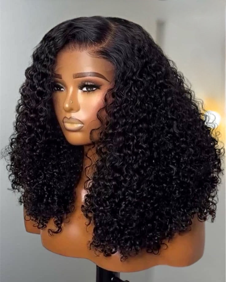 Burmese Curl 13X4 Transparent Lace Front Wig – 100% Human Hair