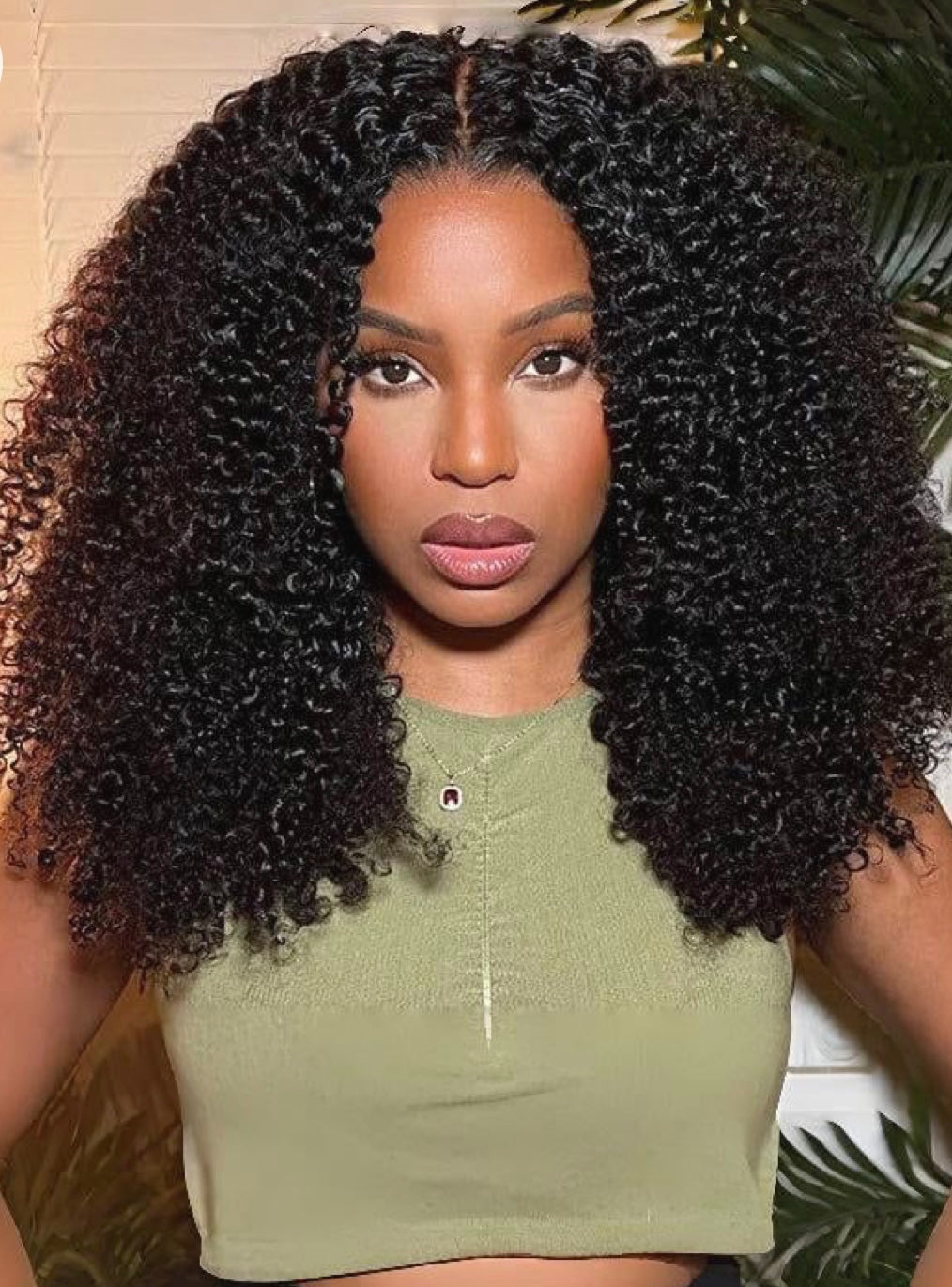 18-inch 6x6 HD Lace Glueless Wig – Kinky Curly, 100% Human Hair