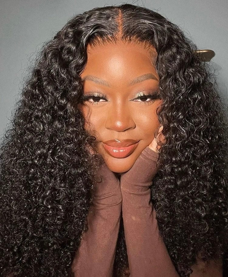 18-inch 6x6 HD Lace Glueless Wig – Kinky Curly, 100% Human Hair