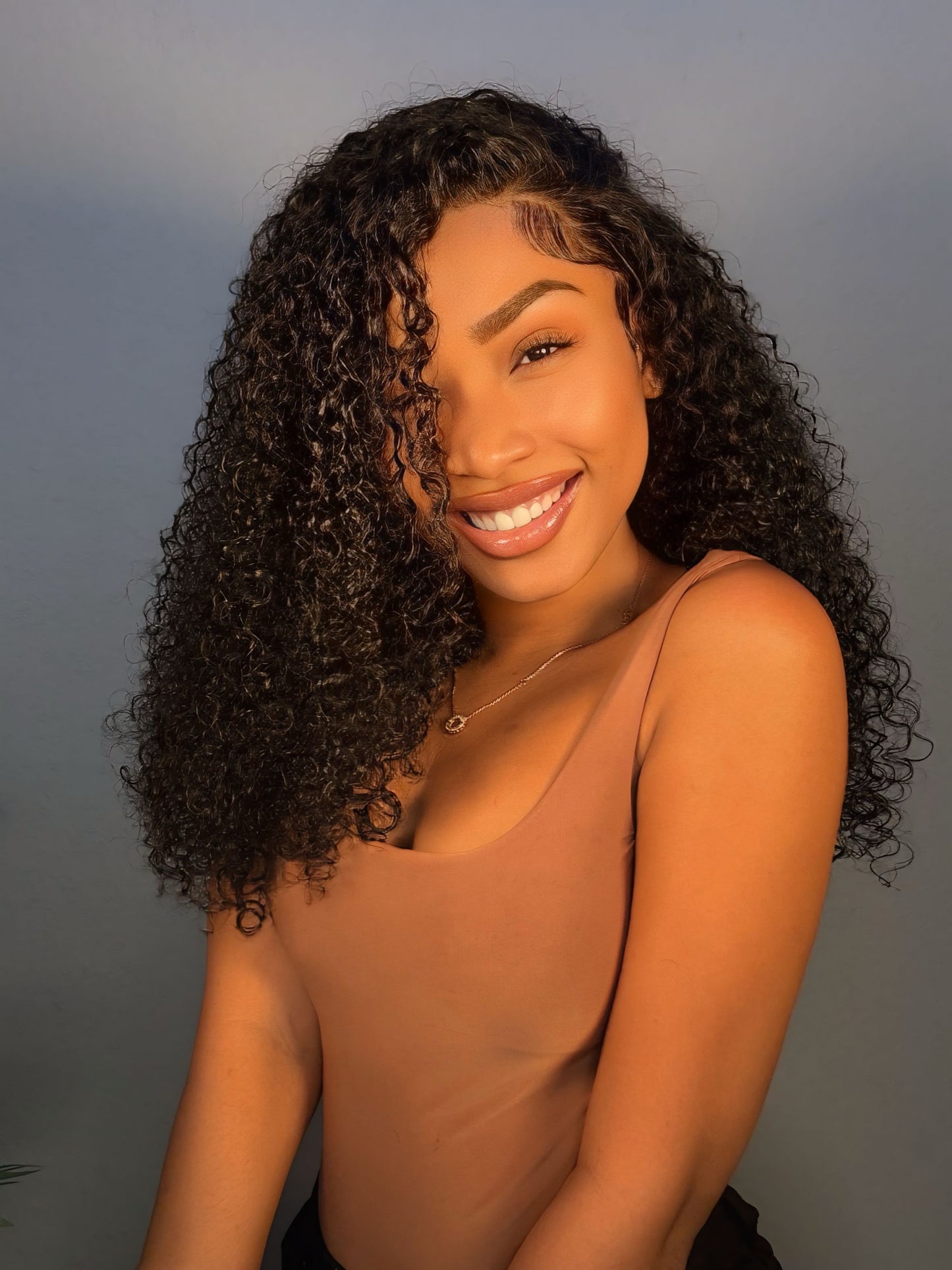 Burmese Curl 13X4 Transparent Lace Front Wig – 100% Human Hair