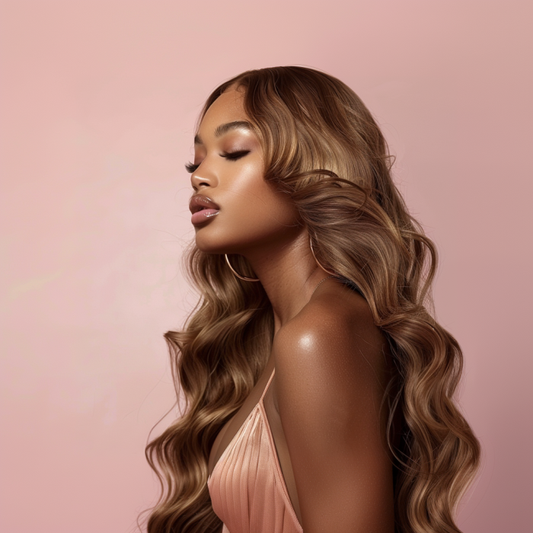 Golden Caramel Ombre 24-inch 13X4 Transparent Lace Front Wig – P4/27, 250% Density