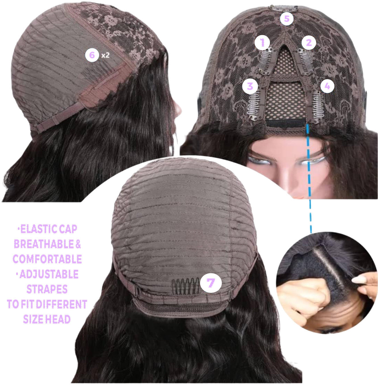 Bouncy Curl V Part Wig – Natural Curls - 100% Human Hair