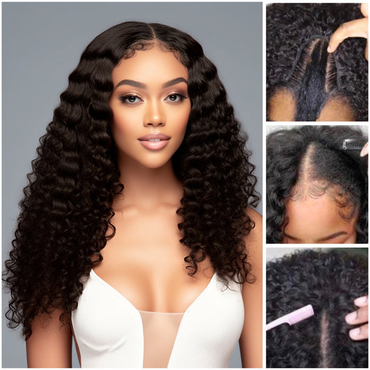 Kinky Curly V Part Wig – Beautiful Curls With Quick & Easy Install