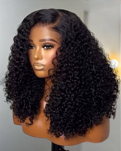 13X4 Transparent Lace Front Wigs Burmese Curl- 100% Human Hair